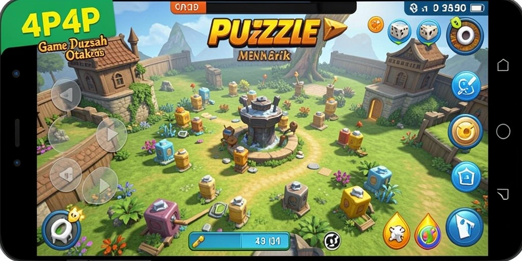Tampilan permainan puzzle yang seru dan menantang.