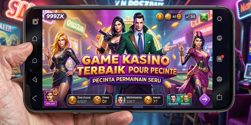 Tampilan mainstream dari gameplay Kasino yang mendebarkan di 999ZK.