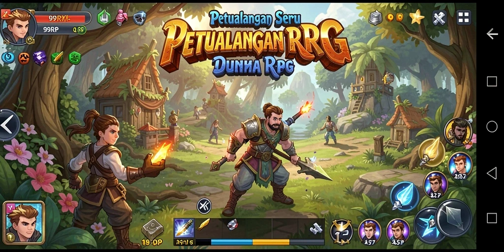 Tampilan gameplay RPG yang mendebarkan di 99RP.