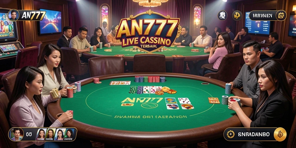 Gameplay Live Casino yang mendebarkan dengan dealer langsung.
