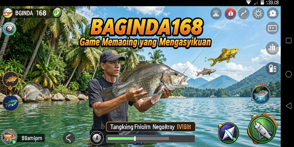 Tampilan menarik gameplay memancing dari BAGINDA168.