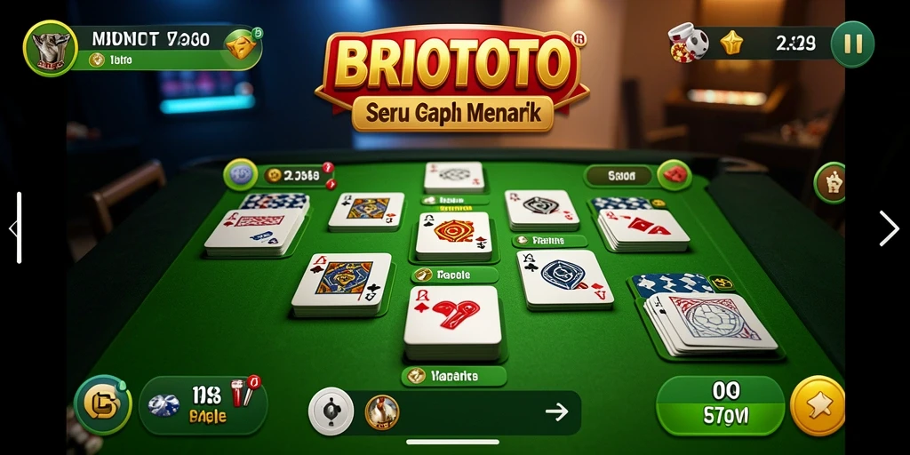 Tampilan gameplay seru di BRIOTOTO saat bermain Gaple.