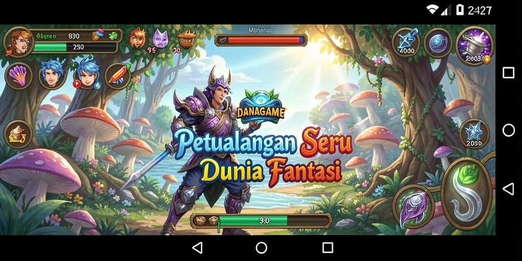 Tampilan gameplay <strong>DANAGAME</strong> dengan aksi petualangan seru dan dunia yang menakjubkan.
