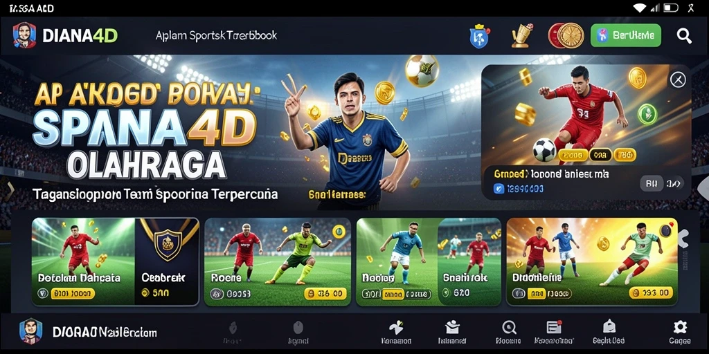Tampilan menarik dari aplikasi Sportsbook DIANA4D saat melakukan taruhan.