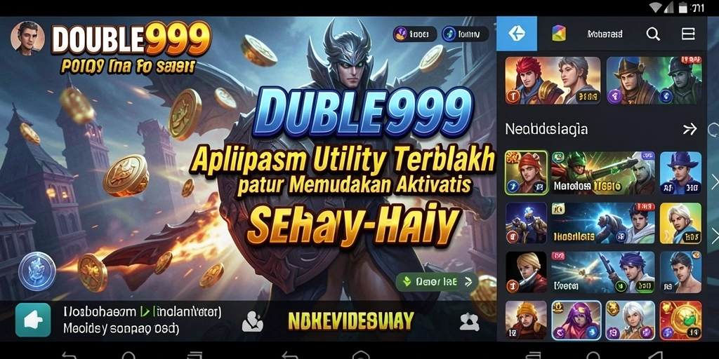 Tampilan antarmuka utama dari DOUBLE999 yang memudahkan pengguna.