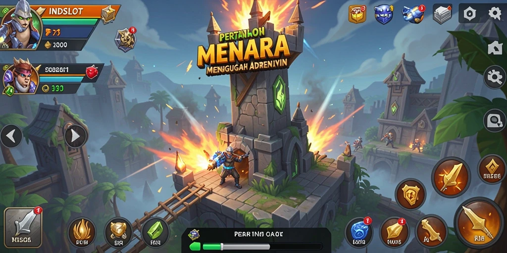 Gameplay seru menara pertahanan di INDSLOT.