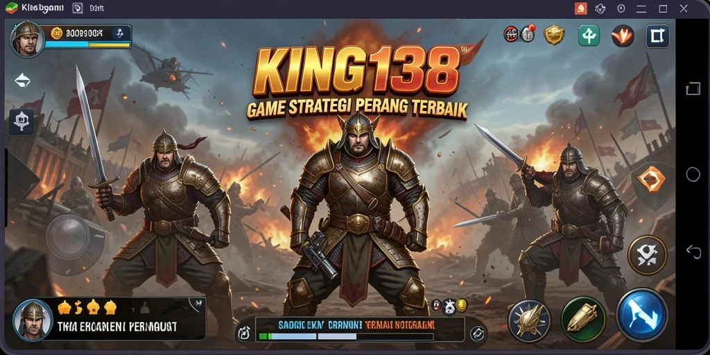 Screenshot gameplay KING138 menunjukkan pertempuran strategis yang mendebarkan.
