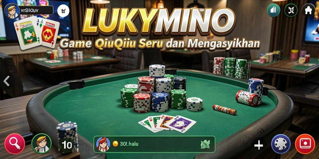 Screenshot gameplay LUKYMINO yang menunjukkan keseruan bermain QiuQiu.