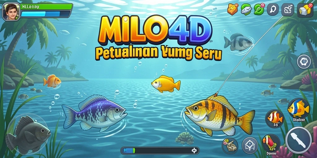 Screenshot gameplay <strong>MILO4D</strong> yang menunjukkan keseruan memancing.