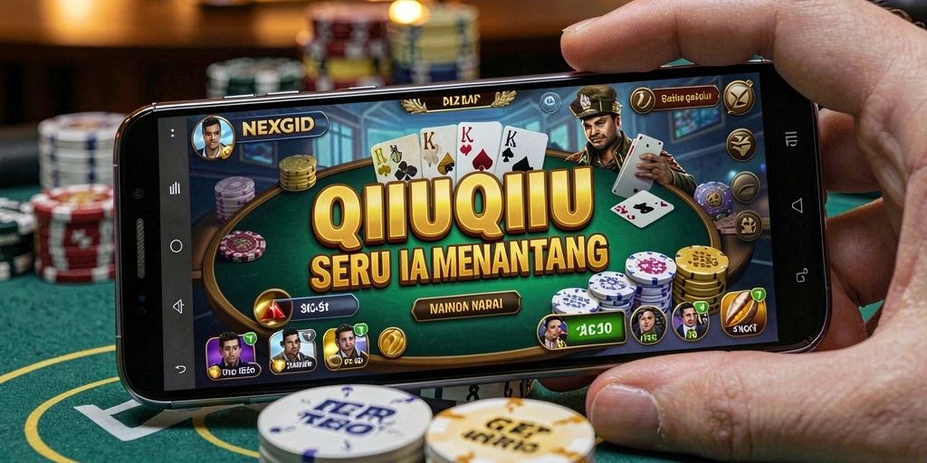 Tangkapan layar gameplay NEXGID dengan suasana QiuQiu yang menarik.
