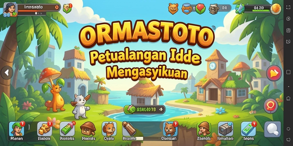 Tampilan gameplay ORMASTOTO yang menarik dalam genre Idle.