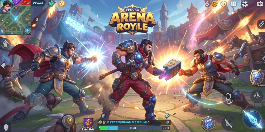 Screenshot gameplay PP444 yang menegangkan dalam pertempuran Battle Royale.