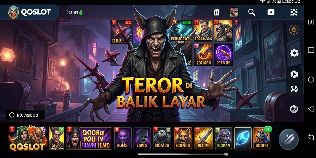 Screenshot gameplay QQSLOT menampilkan momen menegangkan saat melawan hantu.