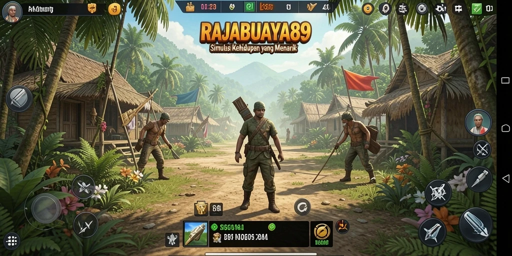 Screenshot utama RAJABUAYA89 menunjukkan gameplay simulasi yang seru.