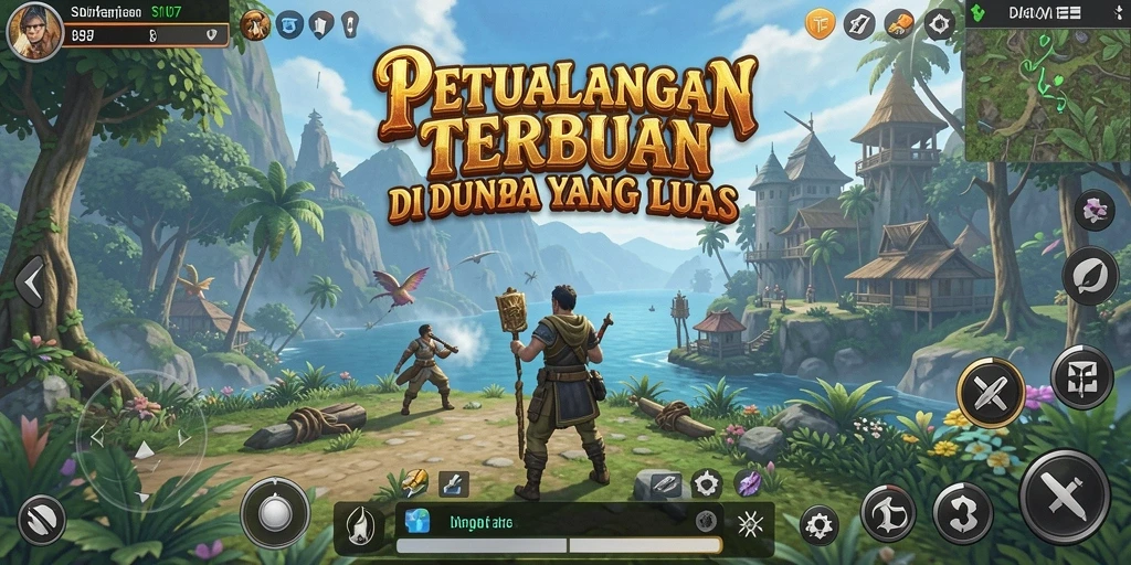 Tangkapan layar gameplay SD107 menunjukkan petualangan terbuka yang menakjubkan.