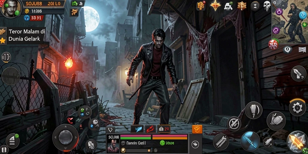 Gameplay SOJU88 yang menegangkan dengan suasana horor.
