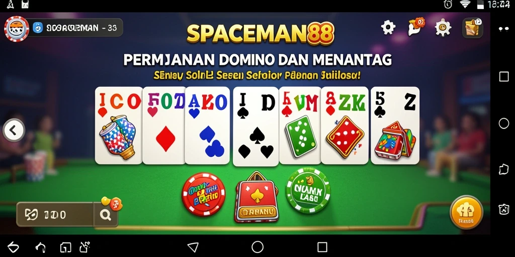 Gameplay SPACEMAN88 yang seru dalam permainan Domino.