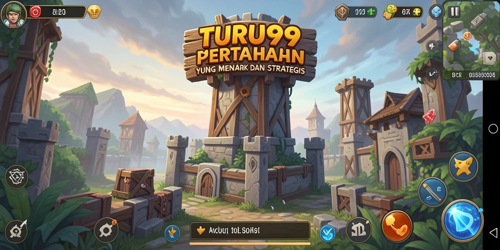 Gameplay menegangkan Tower Defense dengan berbagai menara strategis.