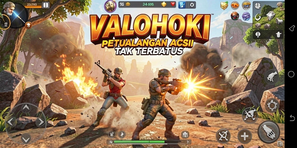 Tampilan seru aksi pertarungan dalam VALOHOKI.