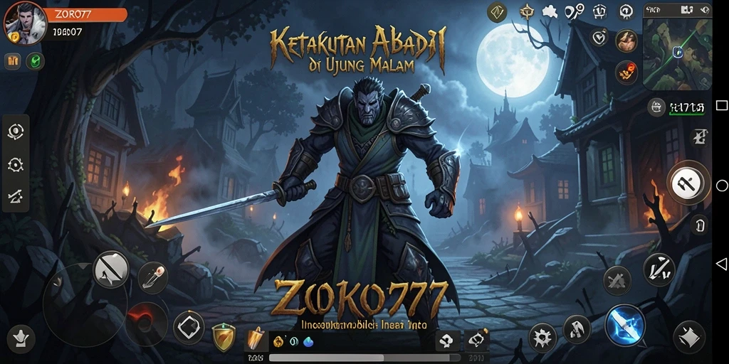 Gameplay menegangkan ZORO77 dengan suasana mencekam.